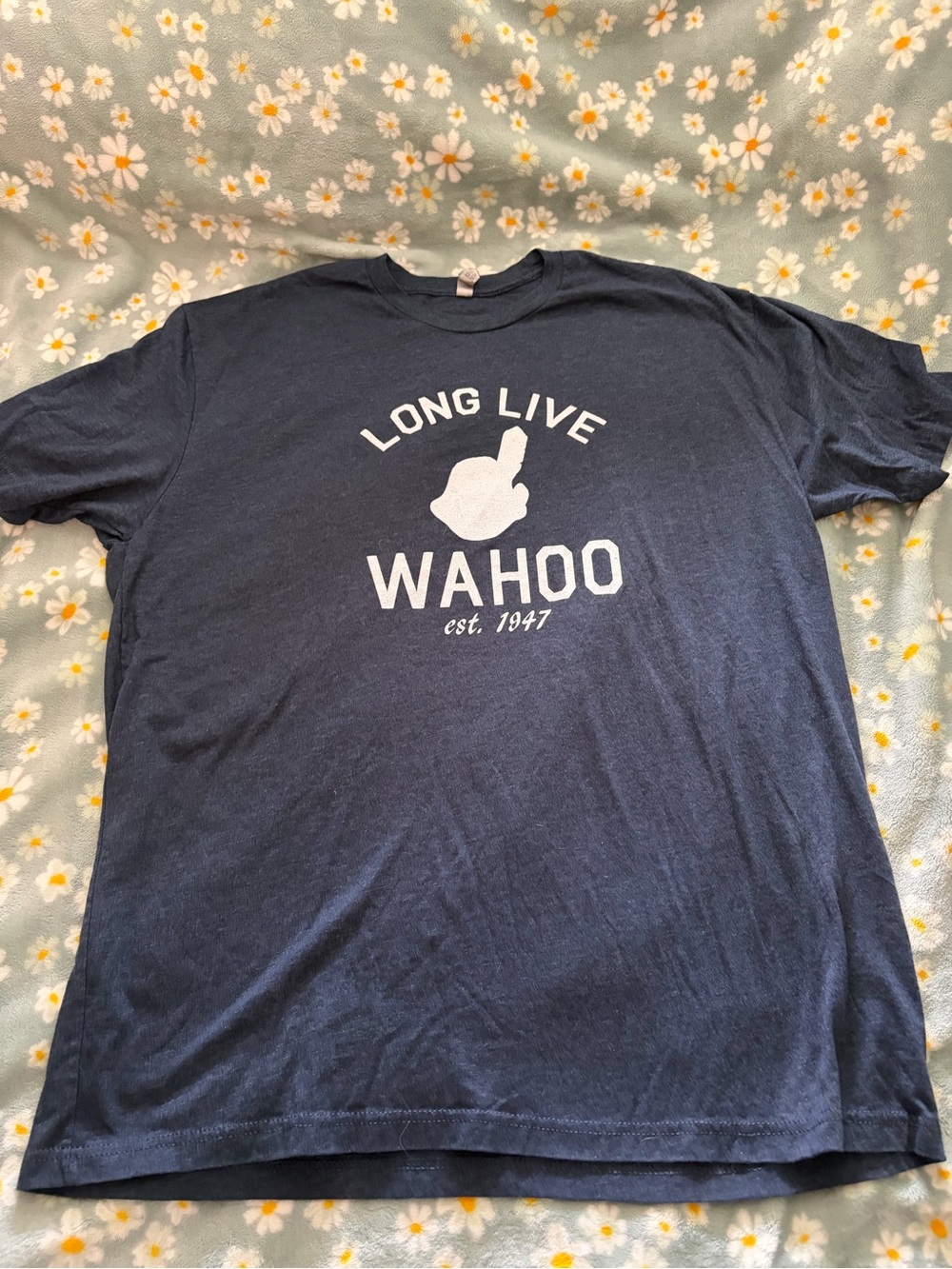 CLE “Long Live Wahoo” Indians Charcoal Heather Crewneck Tee